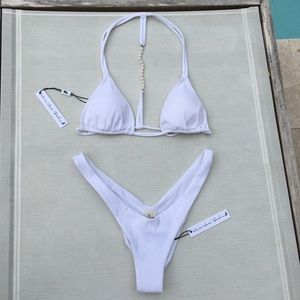 NWT Monica Hansen Beachwear Pearl Brazilian Bikini